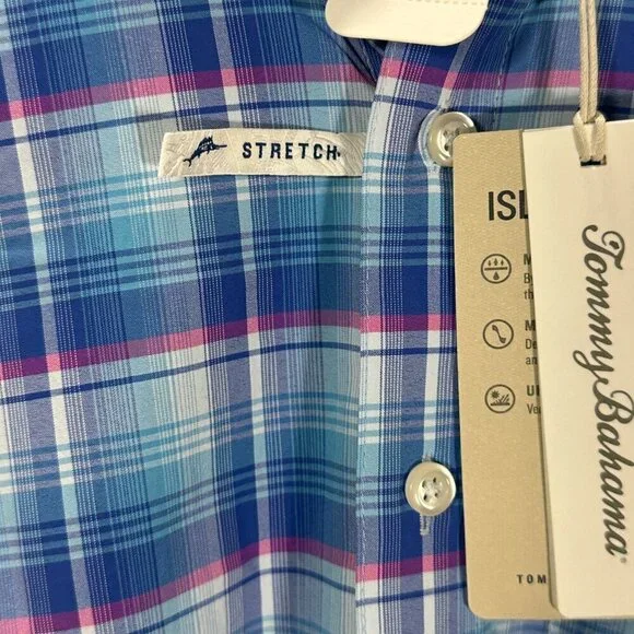 Tommy Bahama Mens Shirt Siesta Key Beach Glass Sun Protection Wicking Pocket NEW - Picture 5 of 11